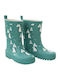 Kids Wellies with Internal Lining Green