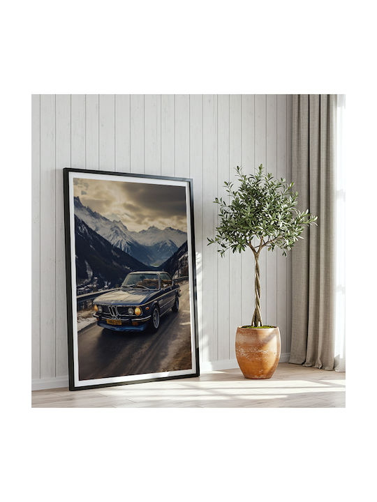 Poster Bmw E9 Coupé Cr067 40cm X 50cm Μαύρη Ξύλινη Κορνίζα-63083pd156199f55321