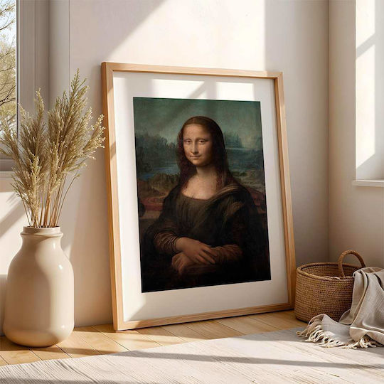 Плакат Леонардо Да Винчи Мона Лиза Art159 40см X 50см Рамка Кафяво Дърво 56109pd156651f63322