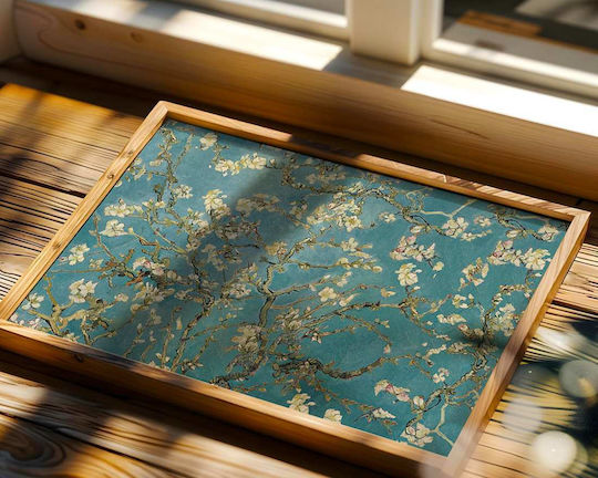 Poster Van Gogh Almond Blossom Art104 40cm X 50cm Μαύρη Ξύλινη Κορνίζα-56096pd156664f55321
