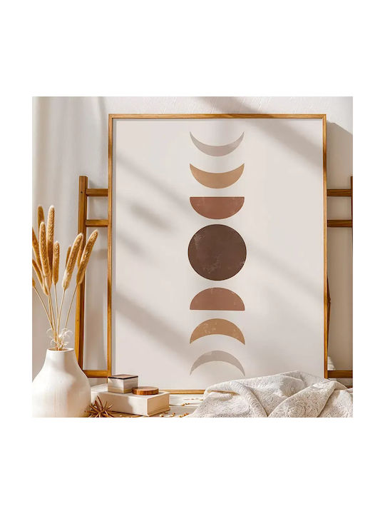 Poster Moon Geometry Pst178 40cm X 50cm Premium Μαύρο Ξύλινο Κάδρο-56155pd156622f55323