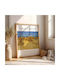 Poster Van Gogh Wheat Harvest Art097 40cm X 50cm White Wooden Frame