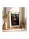 Poster Leonardo Da Vinci Mona Lisa Art159 40cm X 50cm Black Wooden Frame