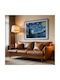 Poster Van Gogh Starry Night Art105 40cm X 50cm Brown Wooden Frame