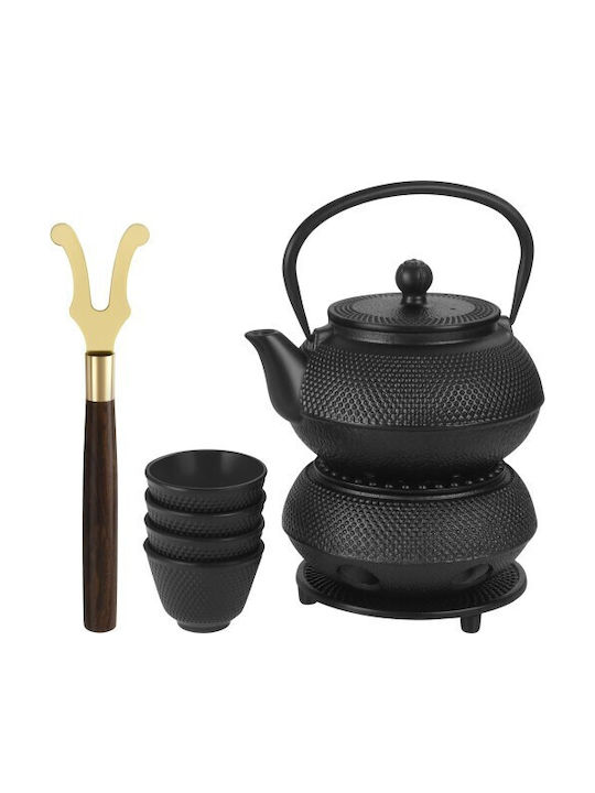 Kraft & Dele Ceainic cu Filtru din Fontă Negru