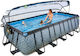 Exit Toys Swimming Pool PVC with Metallic Frame 540x122x122cm Grey