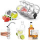 Round Silicone Ice Cube Tray 4 Slot Green