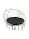 AIO Factory Waterproof Round Garden Swing Cushion Black 65x65cm