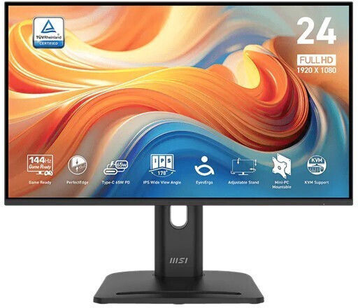 MSI PRO MP245PHGN E14 IPS HDR Monitor 23.8" FHD 1920x1080 144Hz with Response Time 4ms GTG