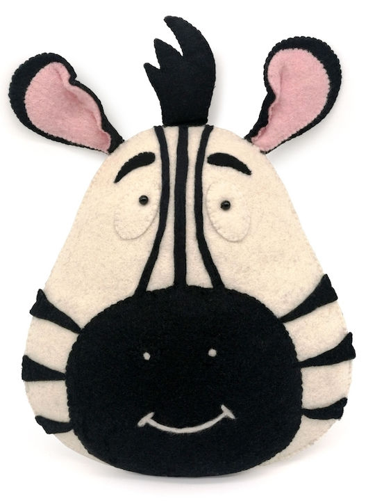 Zebra Decorațiune De Perete Pentru Copii Animale Gri 3x3x40.5cm