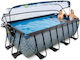 Exit Toys Πισίνα PVC με Μεταλλικό Σκελετό 400x200x122εκ. Γκρι