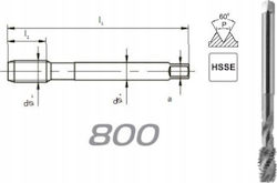 Fanar Gwintownik M24x1.5 Din-374c R40 6h Hsse 800