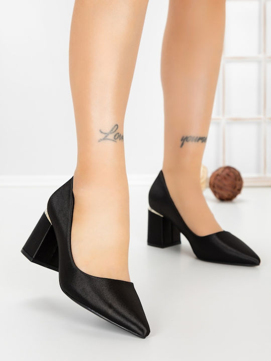 Kalapod Pantofi cu toc cu toc mediu gros Negre