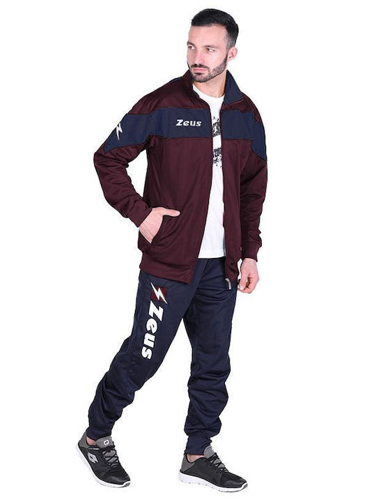 Set trening lucios albastru marin/burgundy