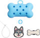 Bone Shaped Dog Waste Bag Case 2 Charms Light Blue
