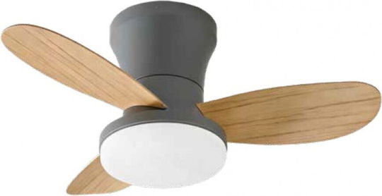 Inlight Bay Deckenventilator 61cm mit Leuchte Braun / Grau