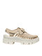 Uneek Leder Flache Sandalen für Damen Beige
