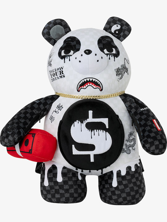 Sprayground Men Drippy Panda Moneybear Σχολική Τσάντα Πλάτης Λευκή
