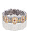 Dimitrios Exclusive Damen Armband mit Byzantinischem Design aus Vergoldetem Silber mit Perlen