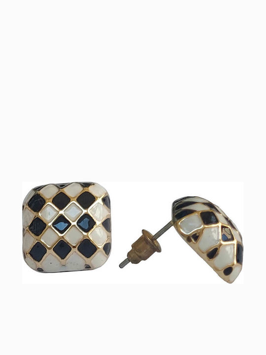 Baria Bags Σκουλαρίκια Καρφωτά Μαύρα