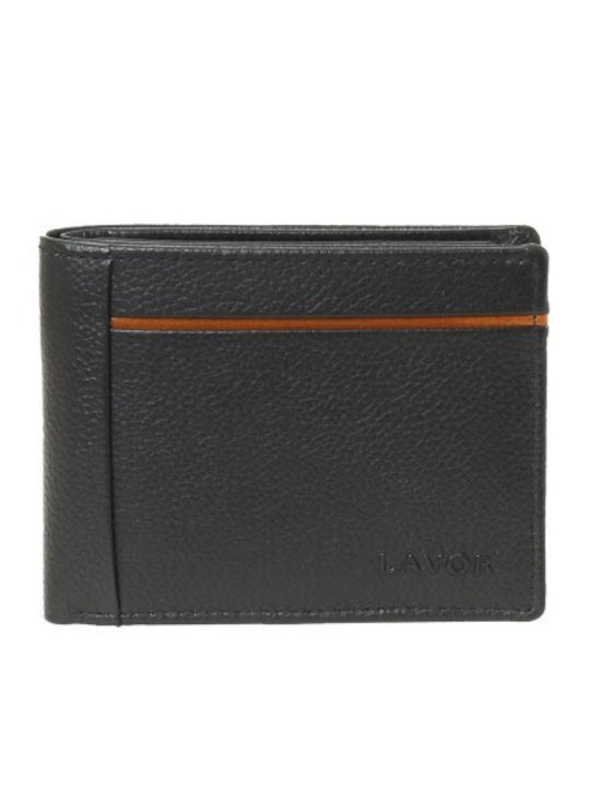 Lavor Δερμάτινο Ανδρικό Πορτοφόλι με RFID Μαύρο