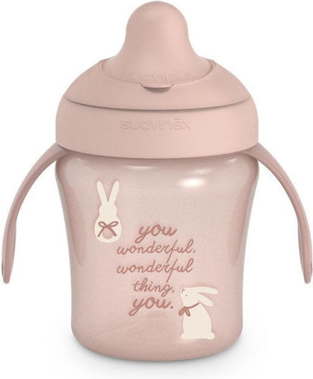 Suavinex Baby Sippy Cup Plastic with Handles Pink for 6m+ 200ml