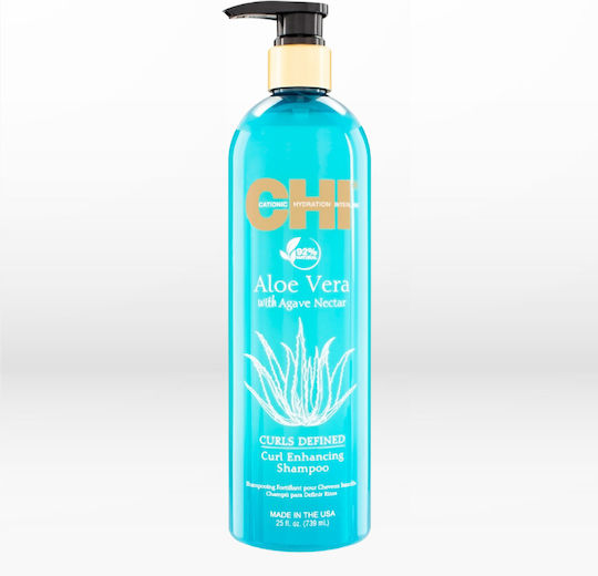 CHI Aloe Vera Σαμπουάν Αναδόμησης/Θρέψης & Ενυδάτωσης για Σγουρά Μαλλιά 739ml