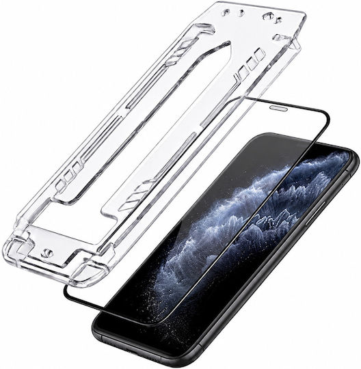 3mk Pack 2 Tempered Glass Iphone 11 Prowith Precise Applicator Black Transparent