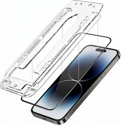 3mk Комплект 2 Закалени Стъкла За iPhone 14 Pro Апликатор Рамка Черен Прозрачен 3mk Комплект 2 Закалени Стъкла За iPhone 14 Pro Апликатор Рамка Черен Прозрачен