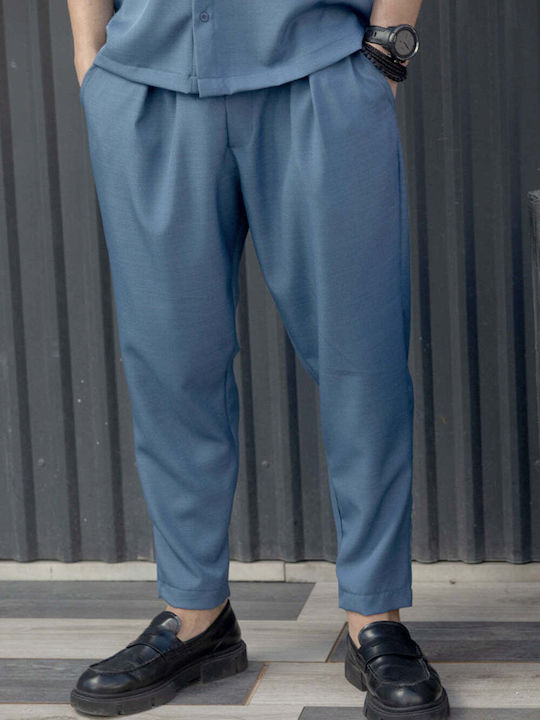Henry Clothing Παντελόνι Μπλε Ραφ