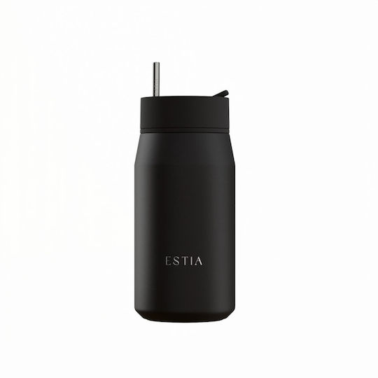 Estia Lens Save The Aegean Чаша Термос Неръждаема Стомана Без BPA 360ml Void с Сламка