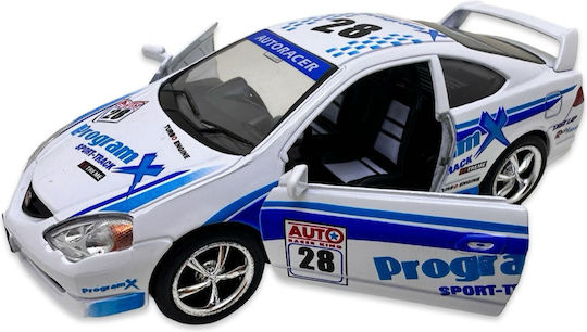 Weißes Honda Integra Racing Metall Nachbildung Modell Mit Öffnenden Türen Mit Zugmechanismus Ohne Originalverpackung