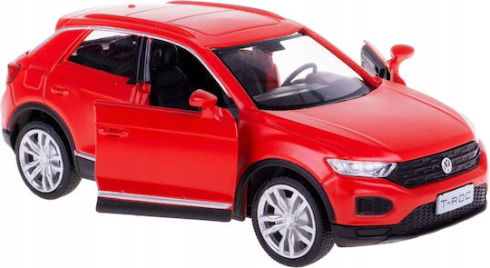 Червен Volkswagen T-roc 1:32 Метален Реплика Отварящи Се Врати Обратен Механизъм Без Оригинална Кутия