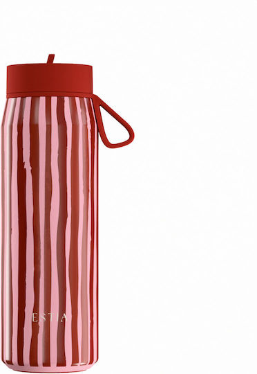 Estia Pulse Save The Aegean Recyclable Thermos Bottle Stainless Steel BPA Free 500ml Viva Stripe