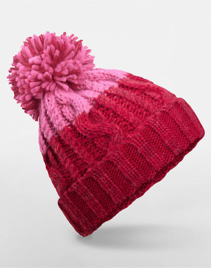 Unisex Beanie Strickmütze in Roter Farbe