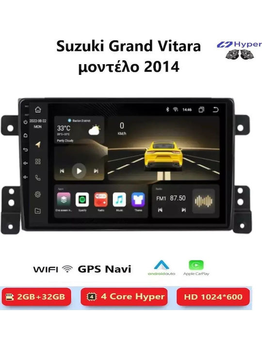 Suzuki Grand Vitara 2014 Android Multimedia CarPlay Android Auto GPS Wi-Fi Bluetooth Sh28