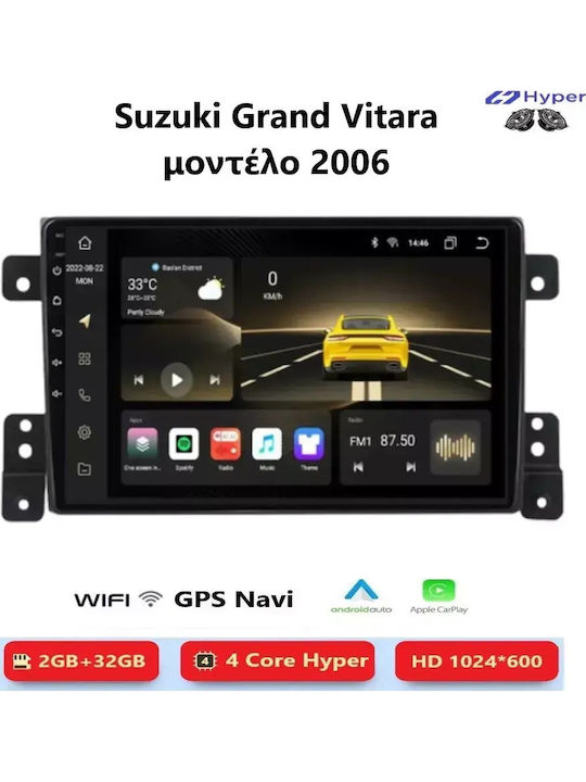 Suzuki Grand Vitara 2006 Android Multimedia Carplay Androidauto Gps Wi-fi Bluetooth Sh20