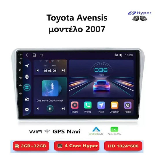Toyota Avensis 2007 Android Мултимедия Carplay Androidauto GPS Вграден Wi-Fi Bluetooth Sh111
