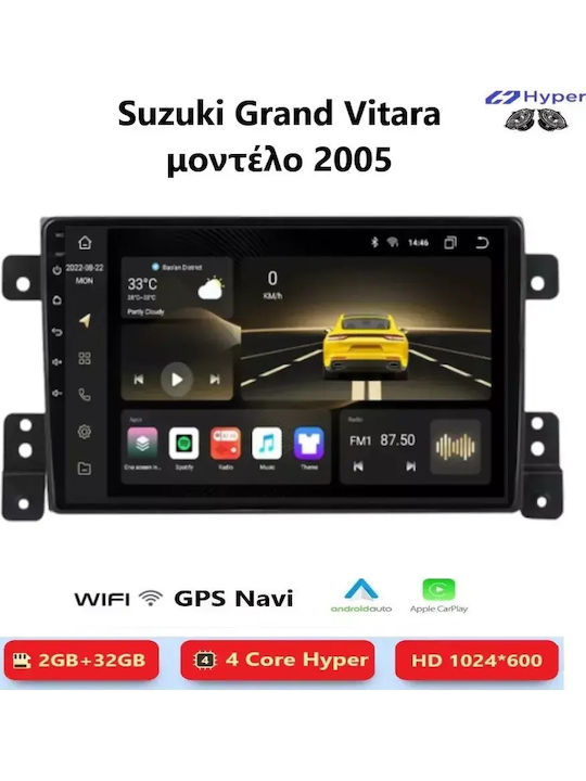 Suzuki Grand Vitara 2005 Android Multimedia Carplay Androidauto Gps Wi-fi Bluetooth Sh19