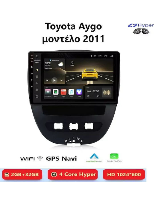 Toyota Aygo 2011 Android Multimedia Carplay Androidauto Gps Wi-fi Bluetooth Sh66