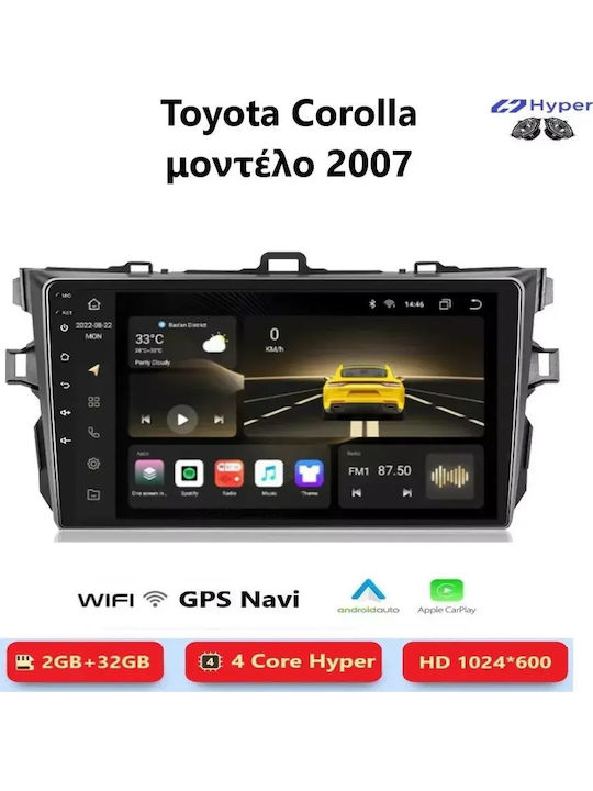 Toyota Corolla 2007 Android Mulimedia Carplay Androidauto Gps Wi-fi Bluetooth Sh131