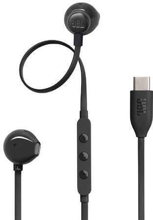 JBL Tune 305c In-ear Handsfree Ακουστικά με Βύσμα USB-C Μαύρο