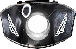 Φαναρι Εμπροσθιο Κομπλε Led Venom Λευκο Yamaha Crypton X 135 Hyper-x