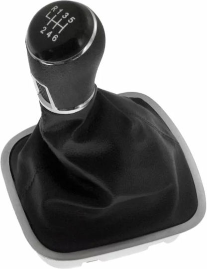 Shift Knob with Cover Gear Lever VW Polo '15-'18 6C Facelift 6 Speeds R123456 Silver Frame 6R0711113AEMI
