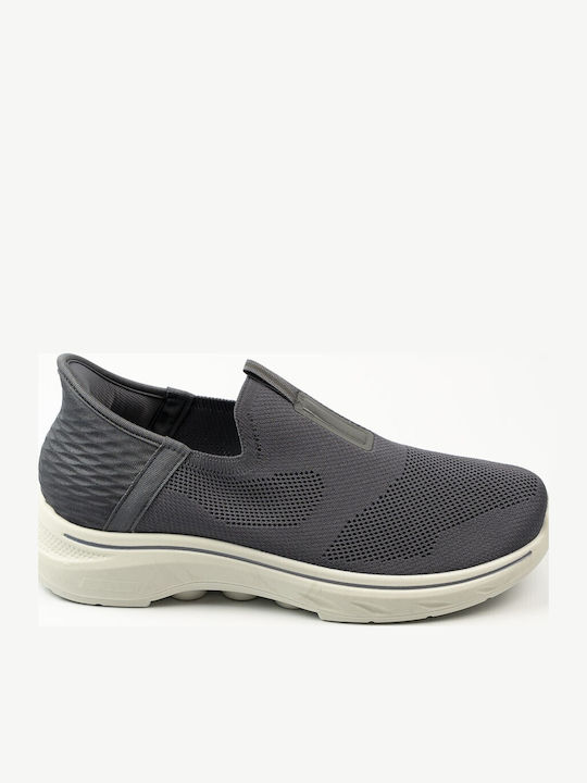 Анатомични Текстилни Мъжки Slip-On Сив