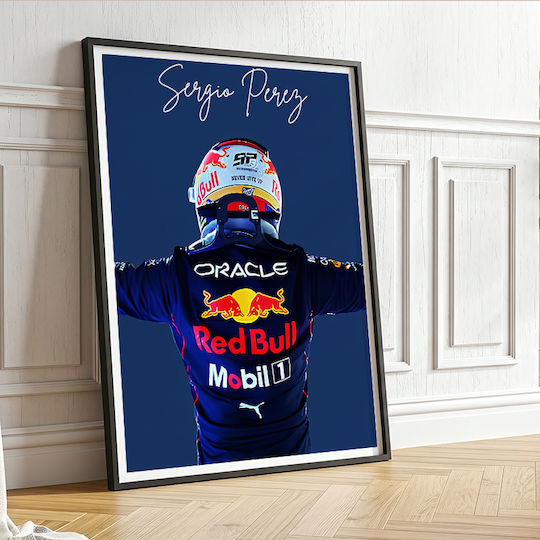 Poster Formula1 Sergio Perez F062 40cm X 50cm Premium Μαύρο Ξύλινο Κάδρο-63053pd156214f55323