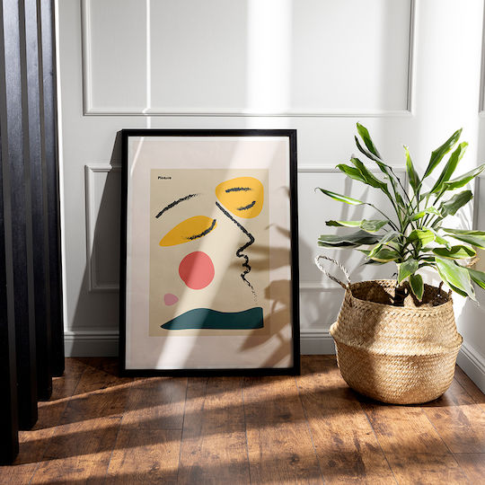 Poster Pablo Picasso Abstract Collage Art236 40cm X 50cm Frame Natural Wooden Beige 63769pd156094f55316