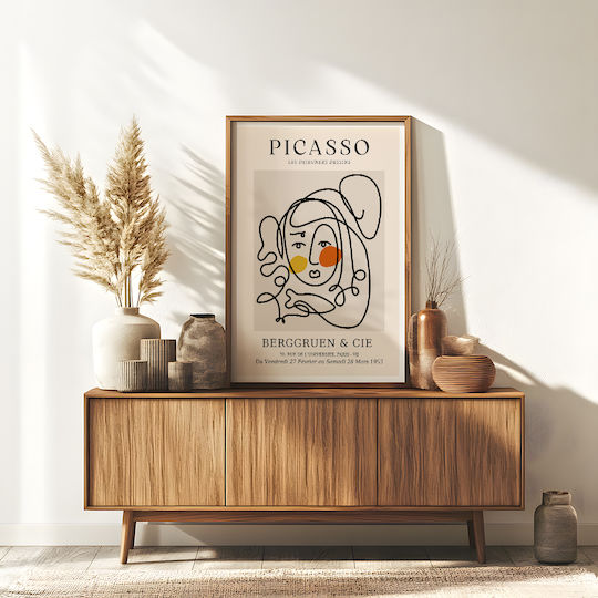 Poster Pablo Picasso Les Dejeurenes Dessins Art239 40cm X 50cm Λευκή Ξύλινη Κορνίζα-63766pd156091f55310