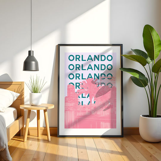 Poster Orlando Pop Art Pst25512 40cm X 50cm Λευκή Ξύλινη Κορνίζα-63392pd156110f55310