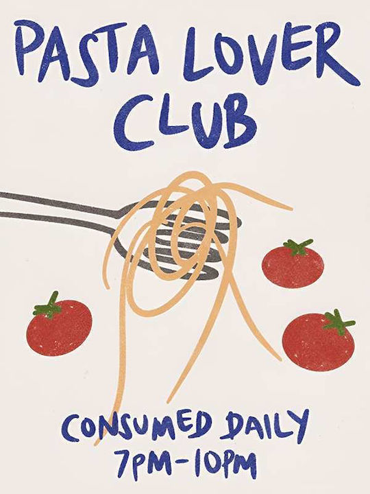 Poster Pasta Lovers Club Pst25295 40cm X 50cm-62181pd156336
